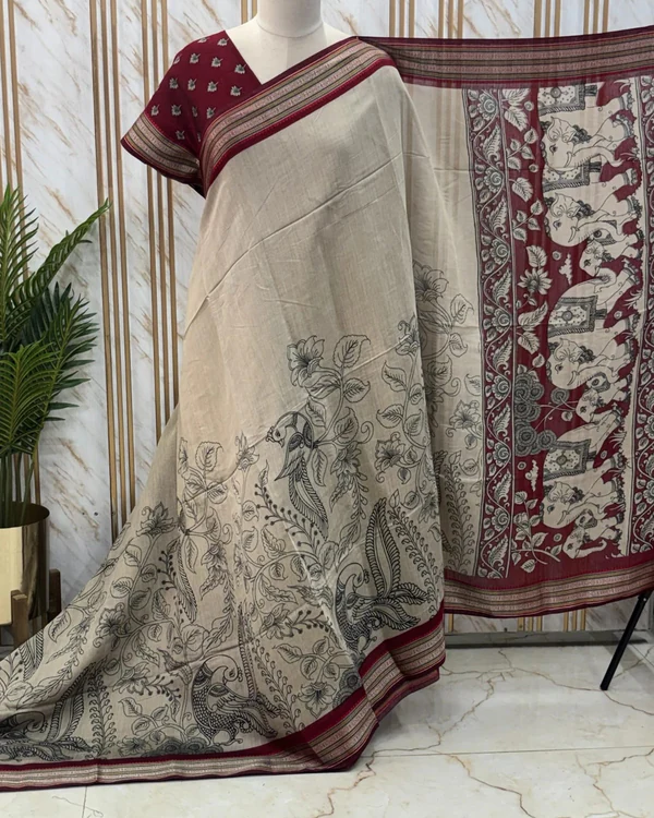 Soft Chanderi Cotton (Kalamkari Print)