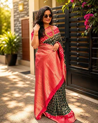 Chinnon Saree (2D, Checks Body) thumbnail 1