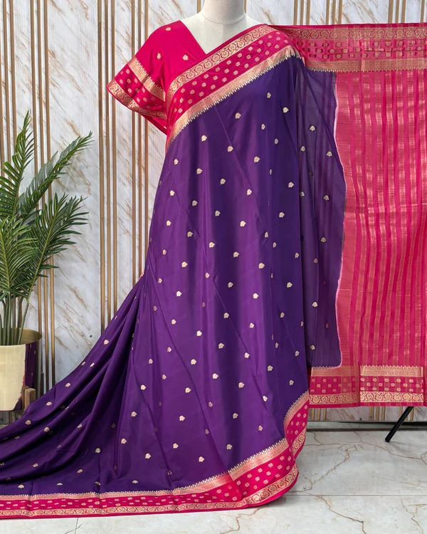Semi Mysore Crepe (Buttas, Floral Drop Bentex)