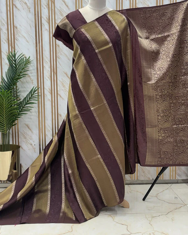 Pure Viscose Saree (Embossed, Borderless)