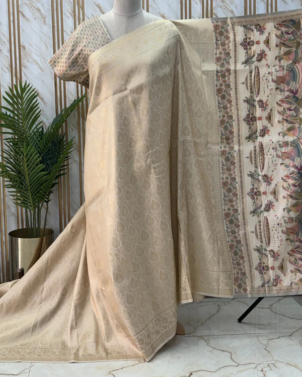 Premium Pashmina Saree (Dori Theme)