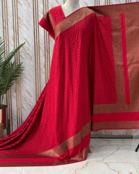 Banarasi Khadi Georgette (Motifs, Mayuri Big Bentex) thumbnail 2