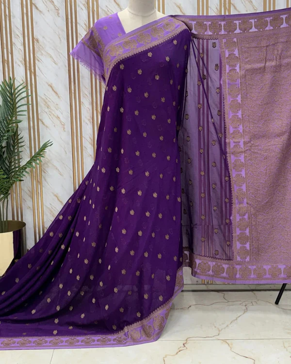 Banarasi Khadi Georgette (Premium, Gandabherunda)