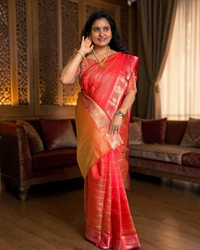 Tussar Saree (Diamond Shaped Horizontal Lines) thumbnail 2
