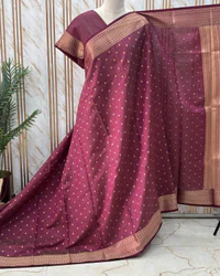 Semi Tussar (Rain Drops Motifs) thumbnail 2