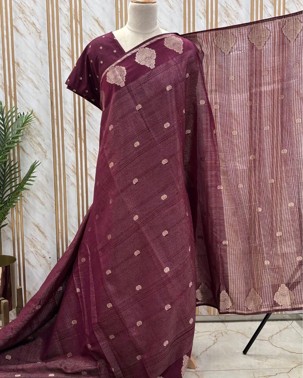Semi Tussar (Borderless Jumka Motifs)