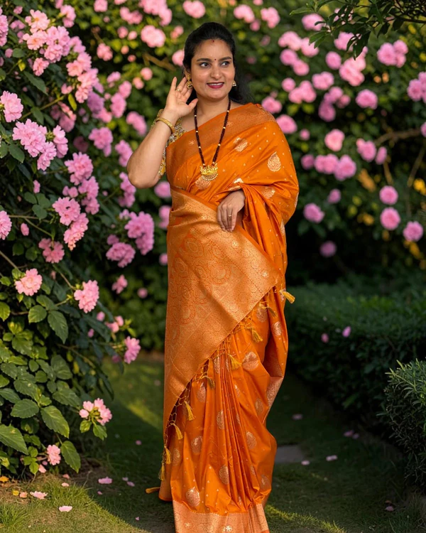 Dola Saree (Leaf Motifs & Grand Pallu)
