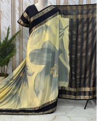 Semi Mysore Crepe (Big Flowers Digital Print) thumbnail 3