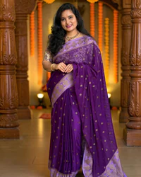 Banarasi Khadi Georgette (Premium, Gandabherunda) thumbnail 1