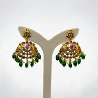 Necklace (Peacock Pendant, Jadau Kundan Design) thumbnail 2