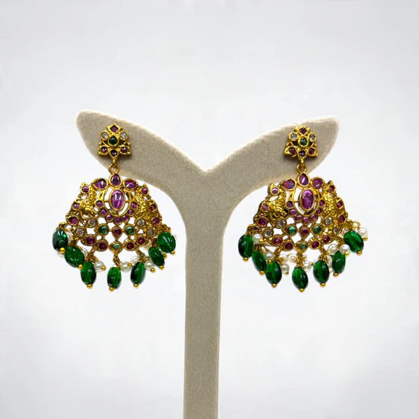 Necklace (Peacock Pendant, Jadau Kundan Design)