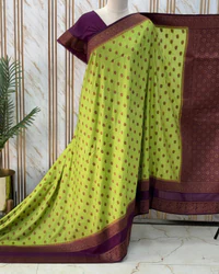 Banarasi Khadi Georgette (Motifs, Peacock & Mango Bentex) thumbnail 2