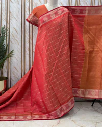 Tussar Saree (Diamond Shaped Horizontal Lines) thumbnail 3