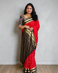 Semi Mysore Crepe (Motifs, Elephant and Mayuri Bentex Border) thumbnail 2