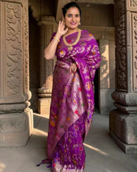 Dola Saree (Jal Pattern with Elephant Meena) thumbnail 2
