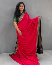 Semi Mysore Crepe (Small Mango & Diamond Border) thumbnail 1
