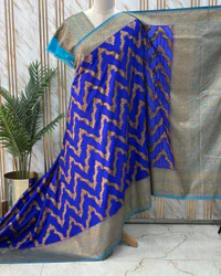 Banarasi Khadi Georgette (Waves Pattern) thumbnail 3