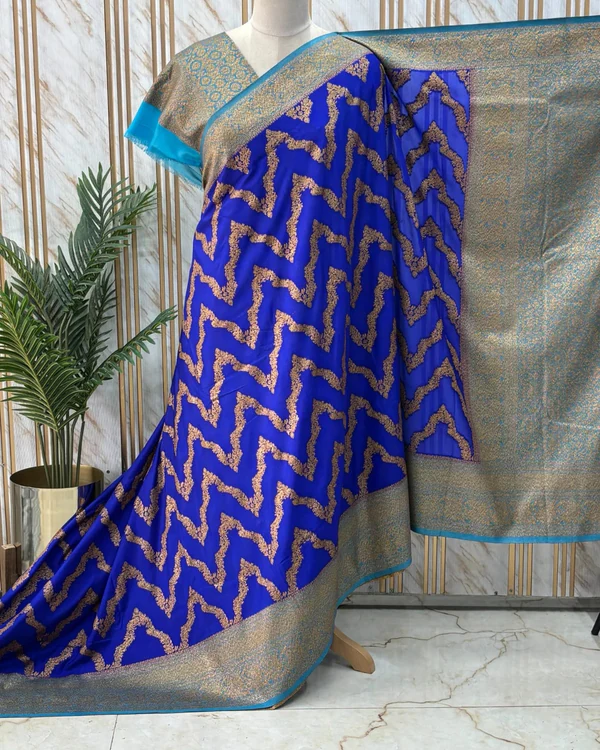 Banarasi Khadi Georgette (Waves Pattern)
