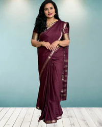 Semi Mysore Crepe (Self, Small Marching Elephants) thumbnail 1