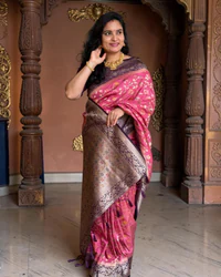 Banarasi Dola (Jal Pattern and Floral Border) thumbnail 2