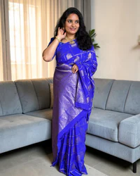 Semi Mysore Crepe (Borderless, Big Checks & Buttas) thumbnail 2