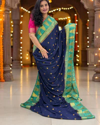 Semi Mysore Crepe (Motifs, Temple Border) thumbnail 1