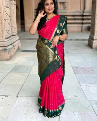 Semi Mysore Crepe (Big Checks, Grand Pallu) thumbnail 2