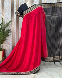 Semi Mysore Crepe (Small Mango & Diamond Border) thumbnail 2