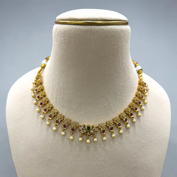 Necklace (Lotus Flower, Jadau Kundan Design)