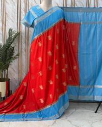Semi Mysore Crepe (Gandabherunda Motifs with Bentex Border) thumbnail 3