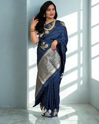 Viscose Saree (Peacock Border) thumbnail 2