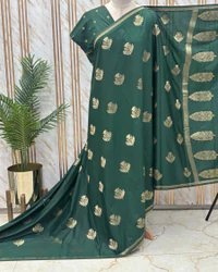 Semi Mysore Crepe (Small Border, Flower Motifs) thumbnail 3
