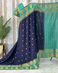Semi Mysore Crepe (Motifs, Temple Border) thumbnail 2