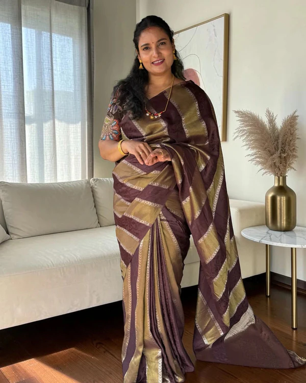 Pure Viscose Saree (Embossed, Borderless)