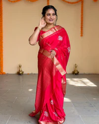 Chinnon Saree (Elephant Embroidery & Pipe Work) thumbnail 2