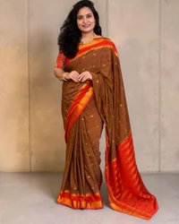 Semi Mysore Crepe (Big Checks with Motifs) thumbnail 1