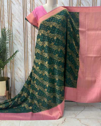 Georgette Saree (Floral Jal Body and Rich Pallu) thumbnail 3