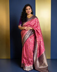 Banarasi Dola (Jal Pattern and Floral Border) thumbnail 1