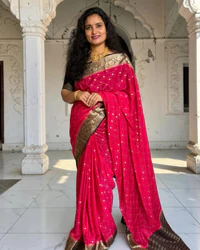 Chinnon Saree (Checks and Buttas) thumbnail 1