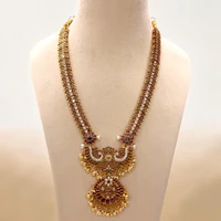Long Haram (Crescent Moon Pendant, Jadau Kundan) thumbnail 2